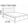 Кровать с латами Касабланка 160х200, серый