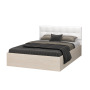 Кровать Селена 1600 с подъемным механизмом дуб/экокожа vega white