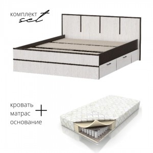 Кровать Карелия 160х200 с матрасом BFA в комплекте