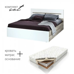 Кровать Наоми КР-11 160х200 с матрасом BSA в комплекте