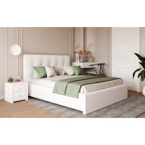 Кровать с латами Касабланка 140х200, белый