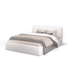 Кровать Ривьера 1200 с подъемным механизмом экокожа vega white