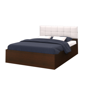 Кровать Селена 1400 с подъемным механизмом венге цаво/экокожа vega white