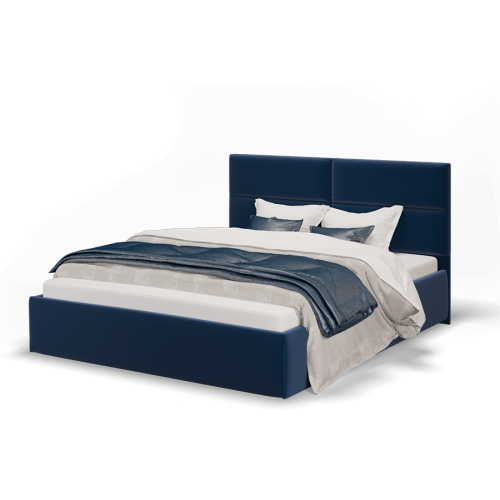 Кровать Сити 1400 с подъемным механизмом синий