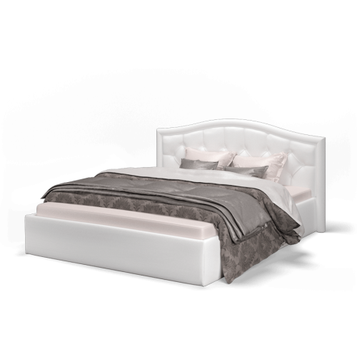 Кровать Стелла 1200 с подъемным механизмом экокожа vega white