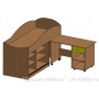 Кровать-чердак Дюймовочка 3 для детей от 1.5 лет до 16 лет без лестницы