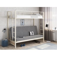 Двухъярусная металлическая кровать с диваном Мадлен