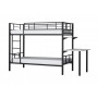 Двухъярусная металлическая кровать Севилья-2-02 КОМБО со столом
