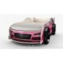 Кровать машинка Ауди мини розовая с матрасом ВиВера мебель