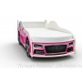 Кровать машинка Ауди розовая с матрасом ВиВера мебель