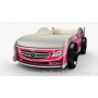 Кровать машинка Мерседес мини розовая с матрасом ВиВера мебель