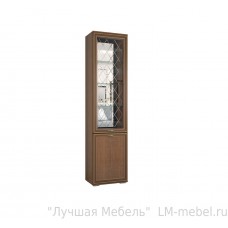 Шкаф пенал с витриной Ливорно ЛШ-4 (Орех донской)